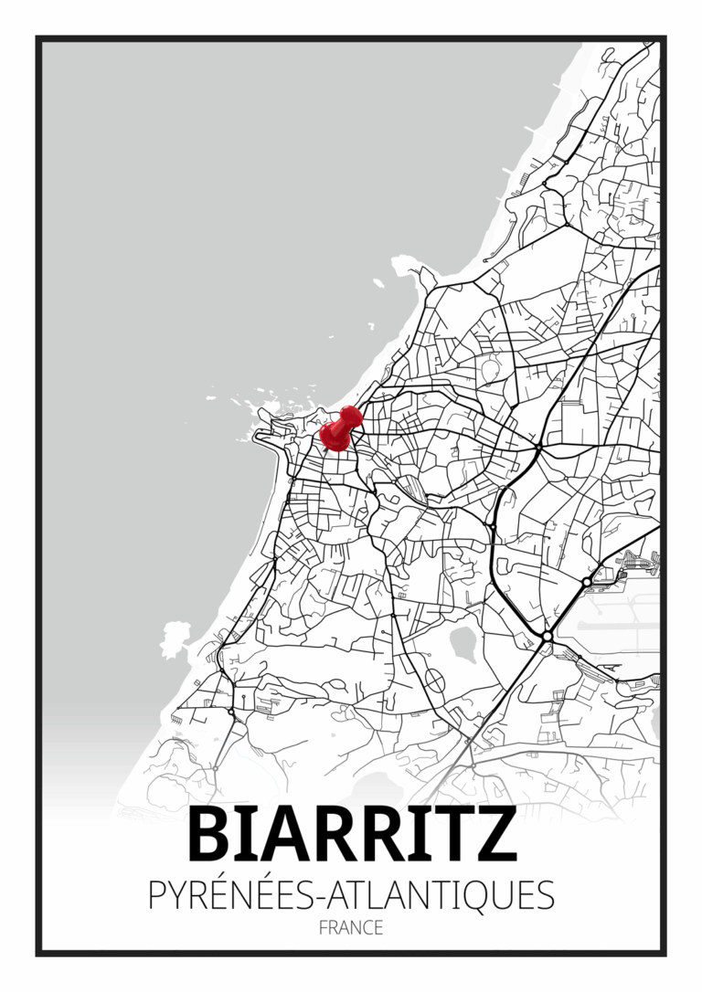 carte plan Biarritz