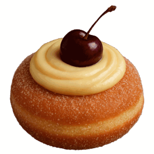 donut cerise crème patissière